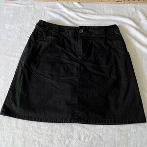 Black Skort with Belt Loops Women 8 White Stag